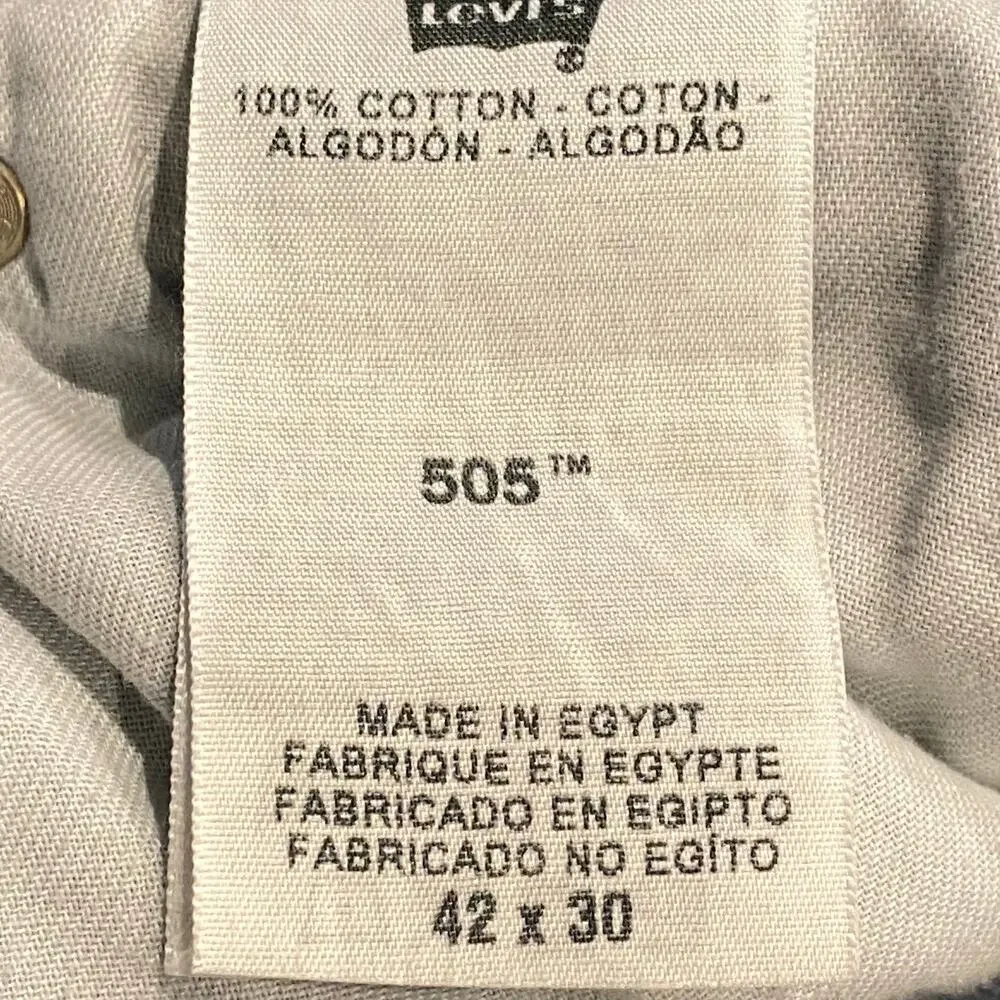 Levi's 505 Men's Jeans 42 x 30 Classic Straight Leg Medium Wash Cotton Denim